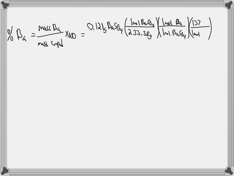 please-answer-both-1-barium-can-be-analyzed-by-precipitating-it-as-baso4-and-weighing-the-precipitate-when-a-02000-g-sample-of-a-barium-compound-was-treated-with-excess-hso40121-g-of-baso4-f-49978