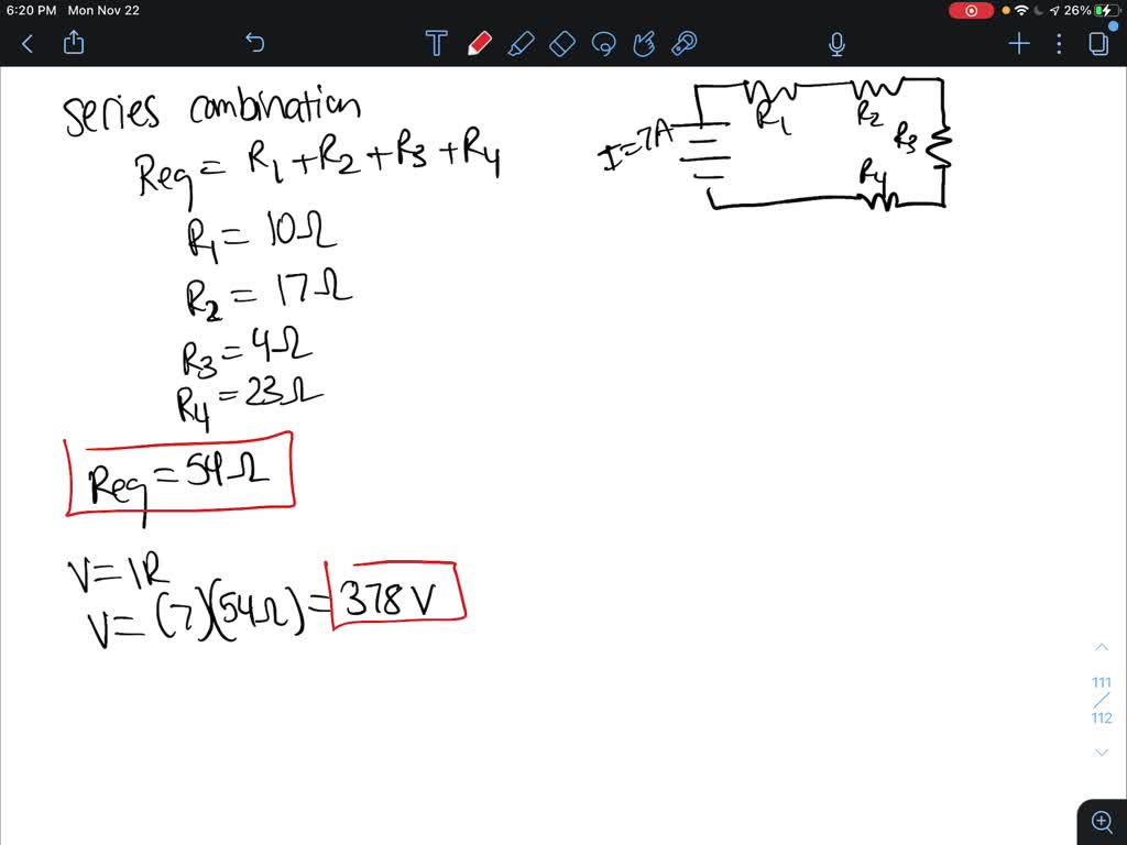 SOLVED For the circuit above find the equivalent resistance of the