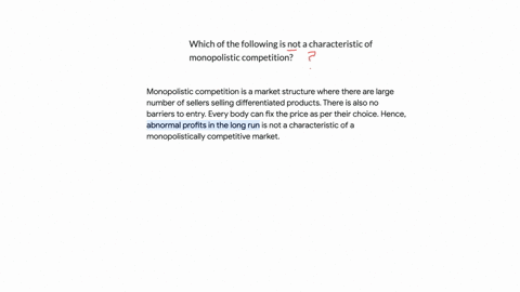 which-of-the-following-is-not-a-characteristic-of-monopolistic-competition