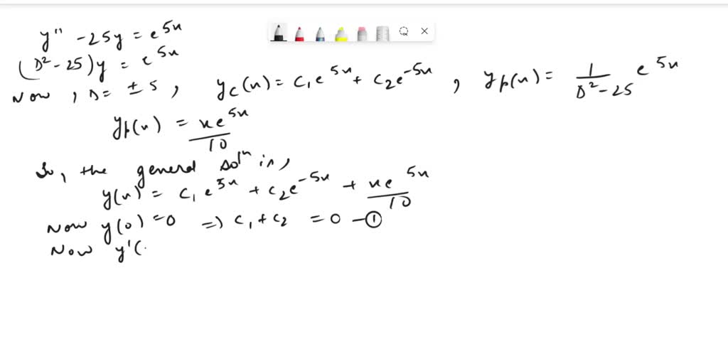 SOLVED: Proceed as in this example to find the solution of the given ...