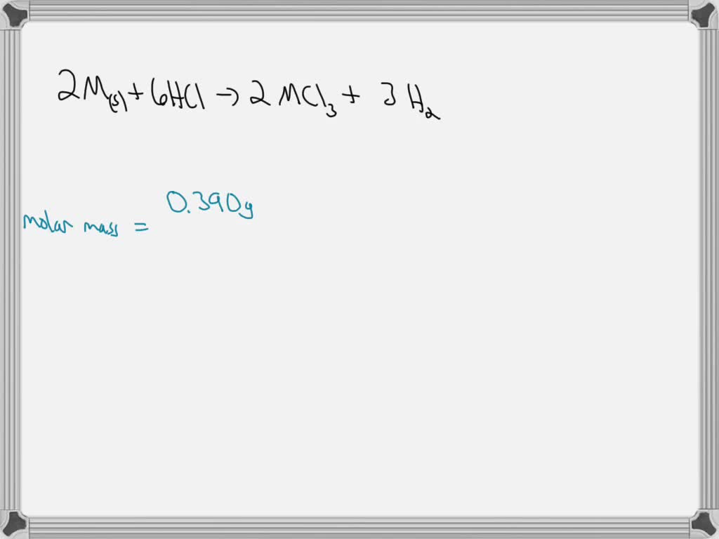 SOLVED A 0.079 g sample of an unknown metal is dropped into