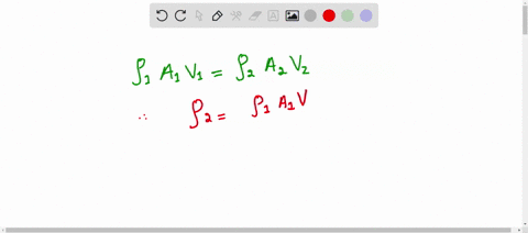 suppose-a-compressible-gas-is-flowing-through-a-pipe-in-a-region-of-the-pipe-with-a-cross-sectional-area-of-002-m2-it-has-a-flow-rate-of-4-ms-and-a-density-of-2-kgm3-what-is-its-density-as-i-24659