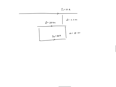 the-figure-shows-a-long-straight-wire-near-a-rectangular-current-loop-what-is-the-direction-and-magnitude-of-the-total-force-on-the-loop-71833