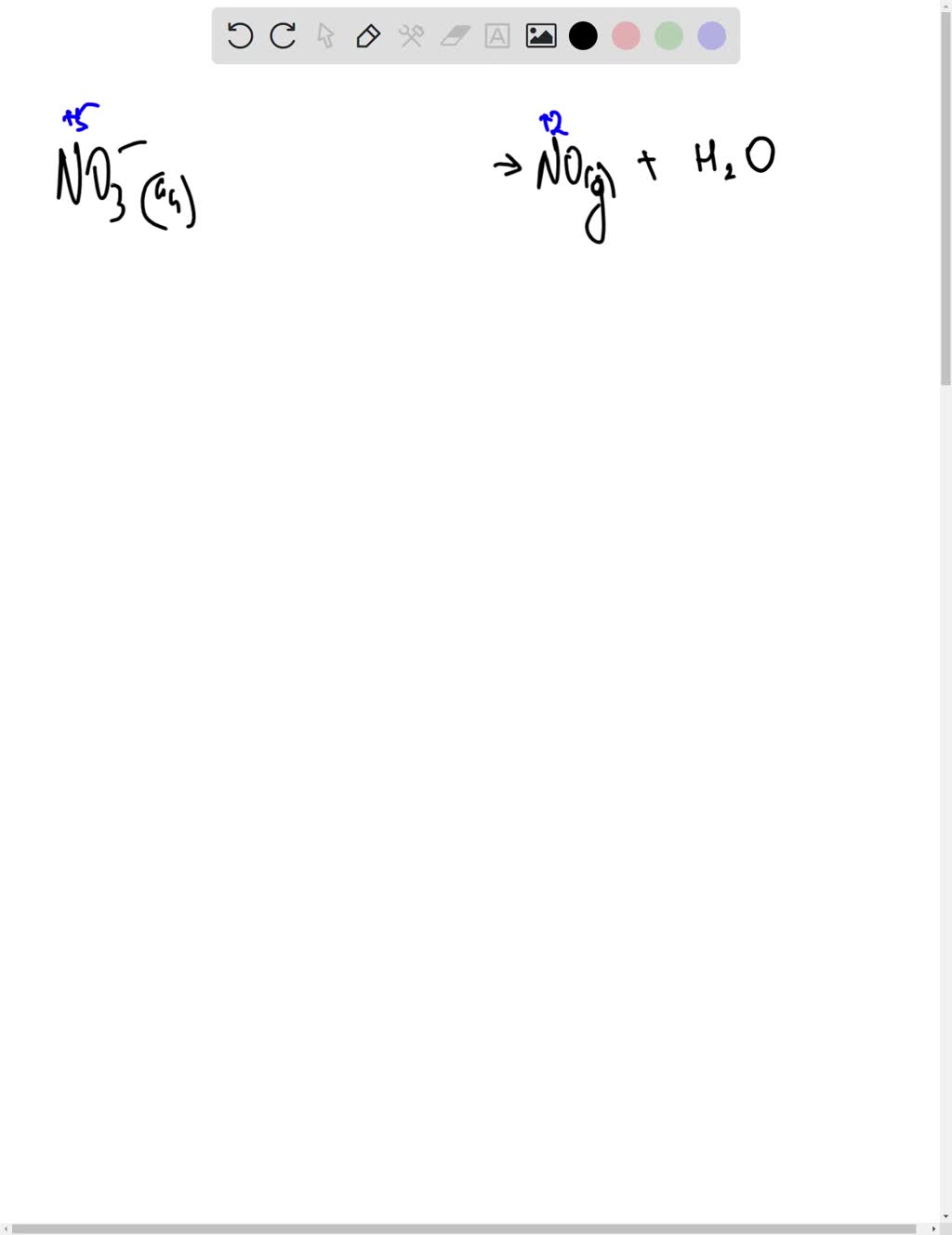 solved-write-a-balanced-half-reaction-for-the-reduction-of-nitrate-ion