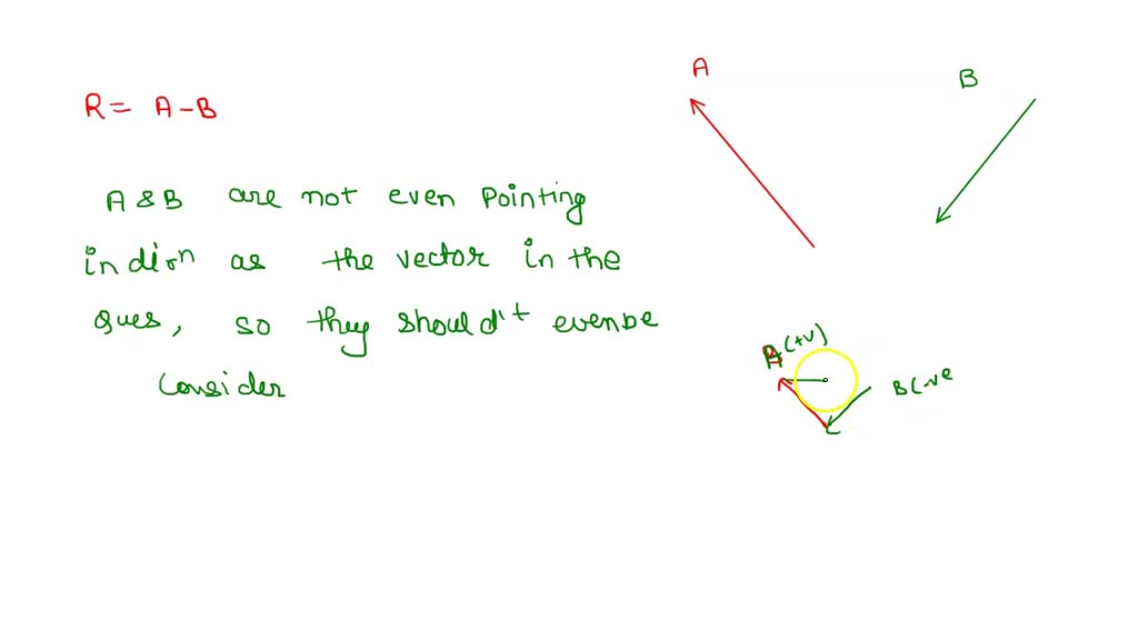 SOLVED: Which ofthe following best represents R = A - B ? A) R B) R C) R 17
