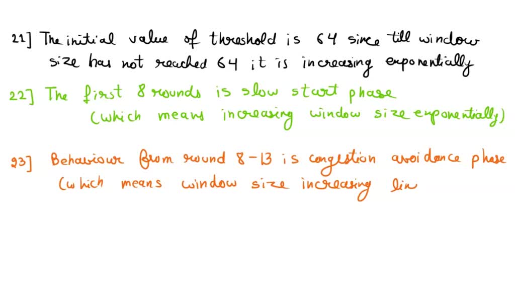 SOLVED: 7. Why does TcP probe the network continuously until it ...