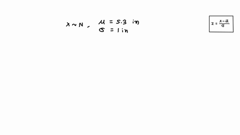 a-manufacturer-knows-that-their-items-have-a-normally-distributed-length-with-a-mean-of-53-inches-and-standard-deviation-of-1-inches-if-one-item-is-chosen-at-random-what-is-the-probability-t-89511
