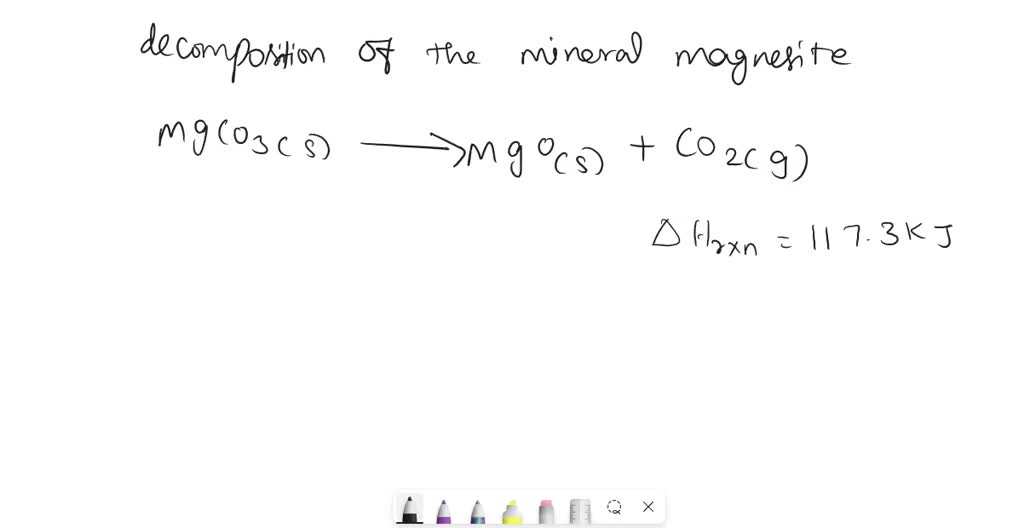 SOLVED: Consider the following balanced thermochemical equation for the ...