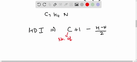what-is-the-hydrogen-deficiency-index-hdi-for-a-molecule-with-formula-c7h11n-22187