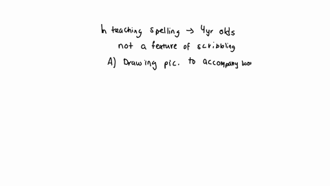 in-teaching-spelling-to-4-year-olds-which-is-not-a-feature-of-scribbling-question-2-options-adrawing-pictures-to-accompany-words-bwriting-one-or-more-letters-that-represent-obvious-sounds-in-46154