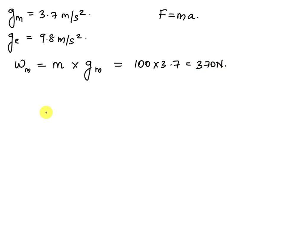 The gravity on the surface of Mars is only approximately 38 of the