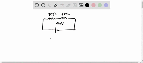 two-resistors-having-resistances-of-35-ohm-and-25-ohm-are-connected-in-series-if-a-potential-difference-of-40v-is-applied-across-them-calculate-the-current-flowing-through-the-circuit-and-the-potentia