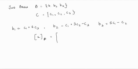 find-the-new-coordinate-vector-for-the-vector-after-performing-the-pecified-change-of-basis-consider-two-bace-b-61b2b3-and-162-63for-vector-space-such-that-61-2c1-6c362-c-3c2-c3-and-b3-5c1-c-85764
