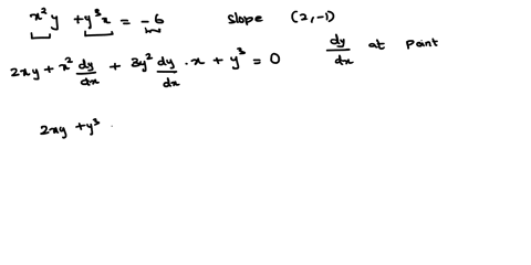 find-the-slope-of-the-graph-of-the-equation-at-the-given-point-if-an-answer-is-undefined-enter-undefined-x2y-y3x-6-2-1-67239