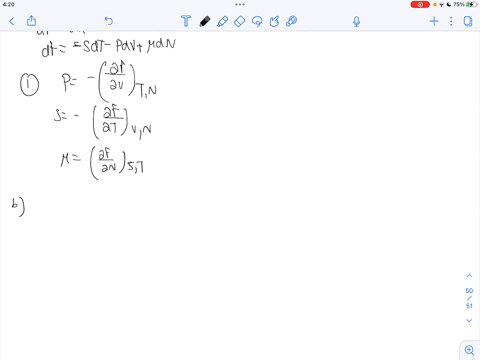 3-consider-the-helmholtz-free-energy-f-u-ts-the-thermodynamic-potential-for-constant-t-v-and-n-a-derive-the-thermodynamic-identity-for-f-that-relates-a-variation-in-f-to-variations-in-t-v-an-17743