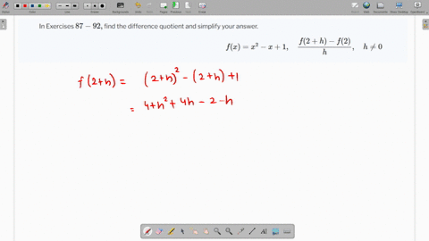 in-exercises-87-92-find-the-difference-quotient-and-simplify-your-answer-fxx2-x1-quad-fracf2h-f2h-quad-h-neq-0-2