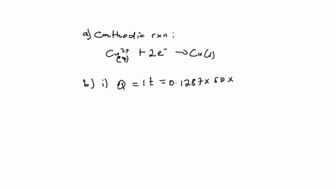 an-aqueous-solution-of-copper-sulphate-cus04-was-electrolysed-between-platinum-electrodes-using-a-current-of-01287-ampere-for-50-minutes-atomic-mass-of-cu-635-g-mol-1a-write-the-cathodic-rea-64376