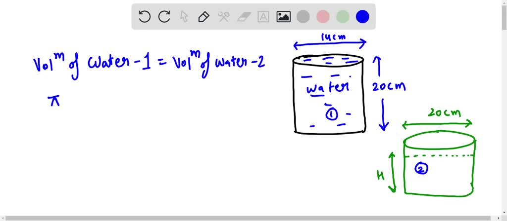 SOLVED: 18.A 25 N cylindrical bucket, 30 cm in diameter and 50 cm high ...