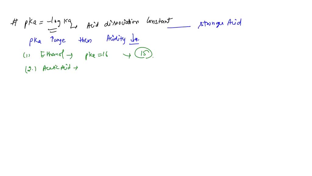 SOLVED: Estimate the pKa values for the functional group classes ...