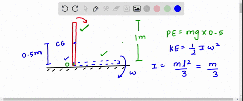 Meter Stick Held Vertically A meter stick is held vertically with one ...