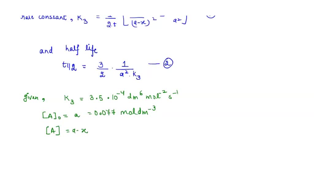 SOLVED: QUESTION 3 Consider reaction of the form 4 + Bwith the reaction ...