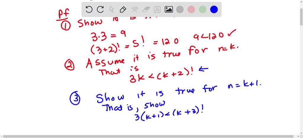 SOLVED: Use the well ordering principle to show that 3n ≤ 3^n for all ...