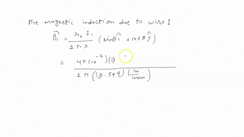 point-11-two-long-straight-wires-carry-currents-in-the-directions-shown-in-the-figure-above-i1-5-a-12-9-a-a-8-cm-b-2-cm-a-find-the-magnetic-field-strength-at-point-p-b-jt-b-what-force-would-63587