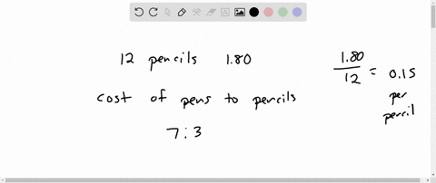pens-and-pencils-are-sold-in-a-shop-12-pencils-cost-180-the-ratio-of-the-cost-of-a-pen-to-the-cost-of-a-pencil-is-7-3-workout-the-cost-of-5-pen-95925