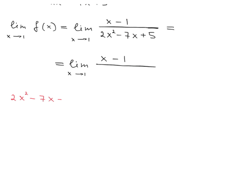 given-fx-x-1-2x2-7x-5-find-fx-as-the-limit-of-x-approaches-1