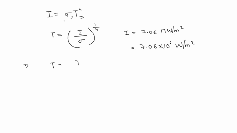 an-ideal-radiator-radiates-with-a-total-intensity-of-i-706-mwm2-at-what-wavelength-does-the-spectral-emittance-i-lambda-peak-36288