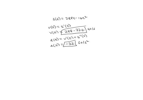 if-a-cannonball-is-shot-directly-upward-with-velocity-of-288-ft-per-second-its-height-above-the-ground-after-seconds-is-given-by-st-288t-1612-find-the-velocity-and-the-acceleration-after-sec-86067