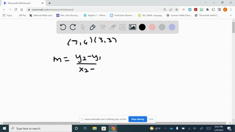 find-the-slope-of-the-line-that-passes-through-7-6-and-3-3-simplify-your-answer-and-write-it-as-a-proper-fraction-improper-fraction-or-integer-41254