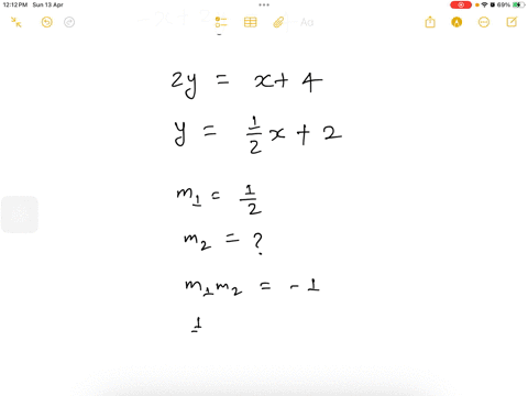 analytic-geometry-part-1-reading-off-what-is-the-equation-of-a-line-that-is-perpendicular-to-x2-y4-and-passes-through-the-point-21-enter-your-equation-in-the-box-y-2-x3