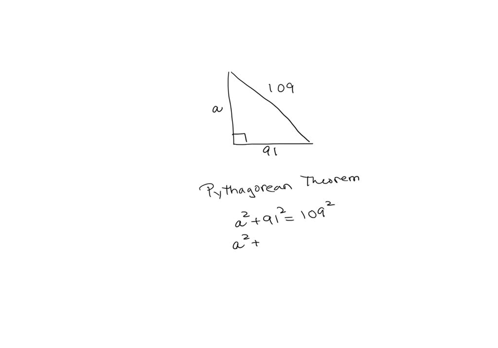 solved-if-the-hypotenuse-of-a-right-triangle-is-equal-to-109-units-and