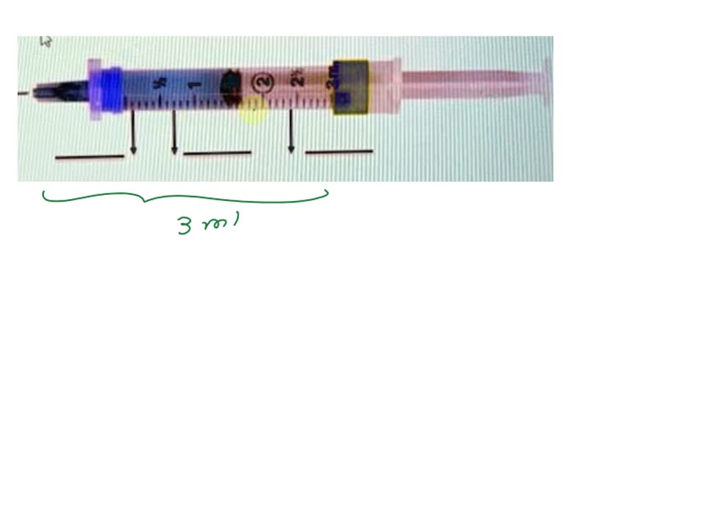 SOLVED (2 pL) Here Is a 3 mL syringe, calibrated tO the nearest (.1 ml