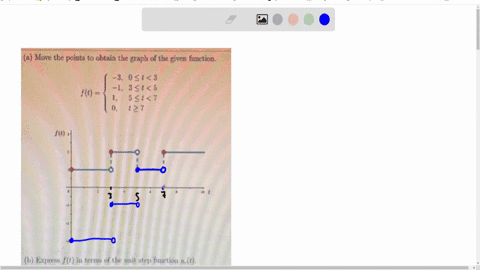a-move-the-points-to-obtain-the-graph-of-the-given-function-ftleftbeginarrayll-3-0-leq-t3-1-3-leq-t5-1-5-leq-t7-0-t-geq-7-endarrayright-b-express-ft-in-terms-of-the-unit-step-function-u_ct-ft