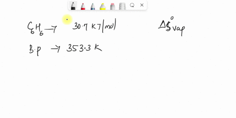 the-standard-enthalpy-of-vaporization-hvap-of-benzene-c6h6-is-307-kjmol-at-its-normal-boiling-point-of-3533-k-what-is-the-change-of-entropy-svap-for-1-mol-of-liquid-benzene-when-it-vaporizes-94549