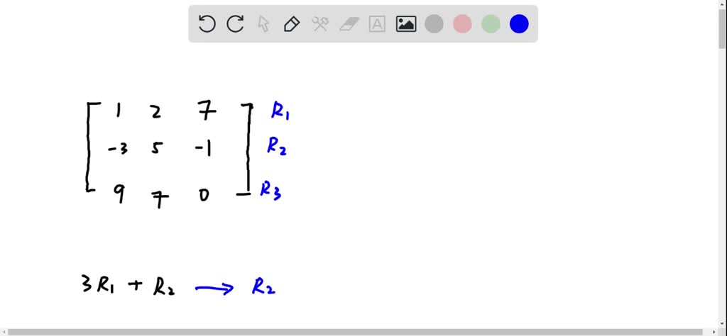 SOLVED Use the specified row transformation to change the given