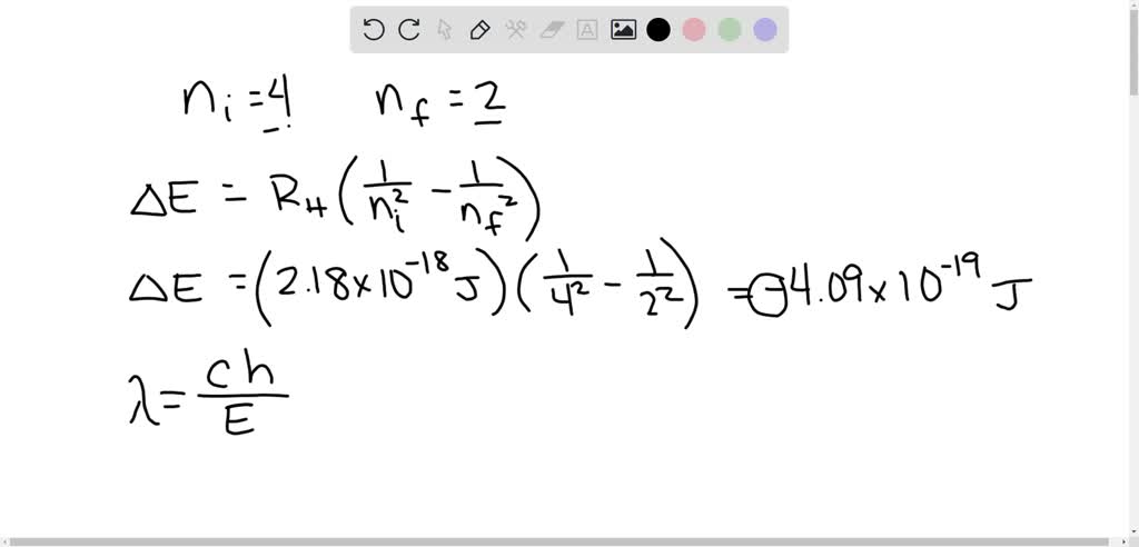 SOLVED: Calculate the wavelengths for the hydrogen lines corresponding ...