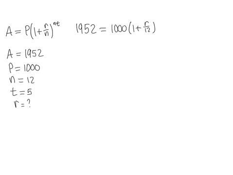 1000-is-deposited-into-an-account-which-is-compounded-monthlyy-for-5-years-if-the-final-value-of-the-investment-is-1952-what-is-the-interest-rate