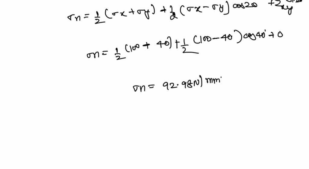 The principal tensile stress at a point across two mutually ...