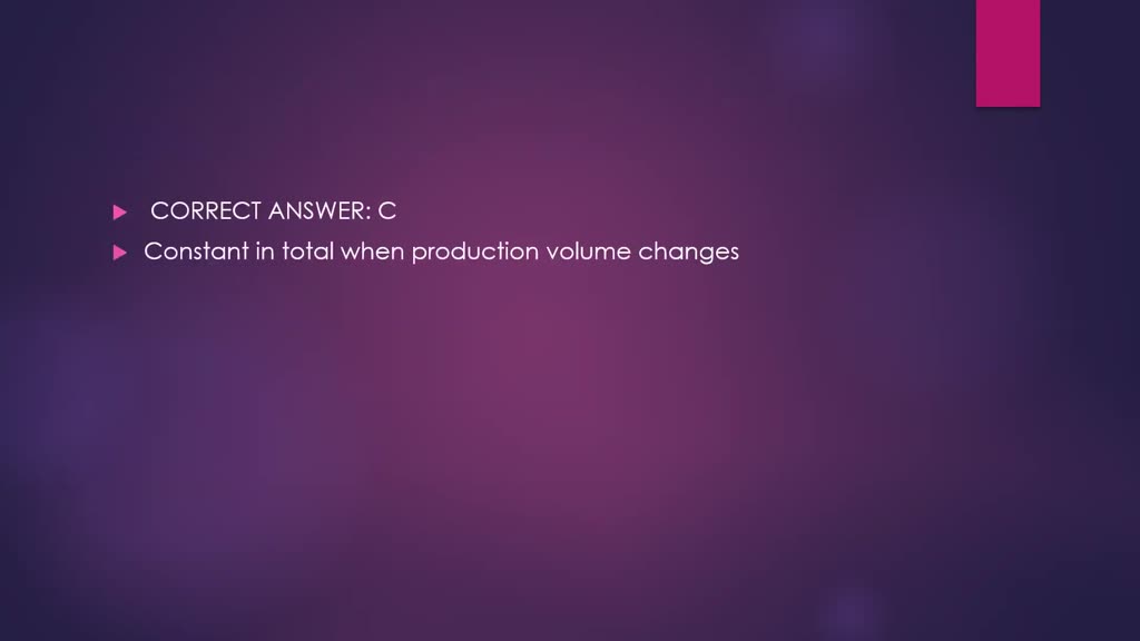 SOLVED 'Fixed cost are conventionally deemed to be Select one a. Those unaffected by