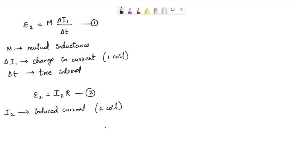 SOLVED: There are two coils with mutual inductance M. The current in ...