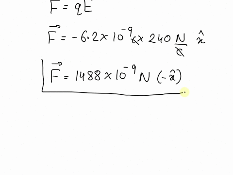 a-uniform-electric-field-has-magnitude-240-nc-and-is-directed-to-the-right-a-particle-with-charge-62-nc-moves-in-this-filed-along-the-path-shown-from-b-to-a-find-a-the-electric-force-that-ac-97182