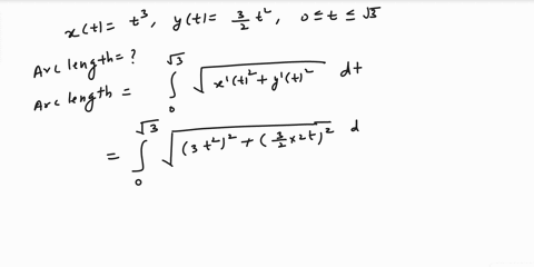 find-the-exact-length-of-the-curvex-t3-y-3t2-2-for-0-t-sqrt3-78864