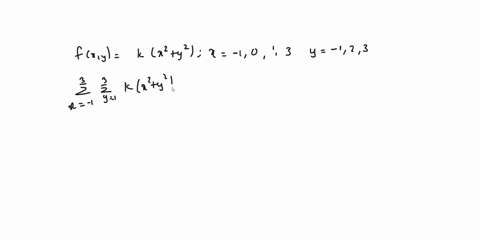 if-the-joint-probability-distribution-of-x-and-y-is-given-by-flx-y-k-x2-y2-forx-1013y-123-a-find-the-constant-k-b-using-the-table-of-the-joint-distribution-and-the-marginal-distributions-det-02521