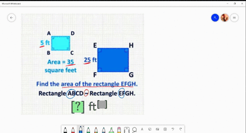 5-ft-area-35-25-fti-square-feet-find-the-area-of-the-rectangle-efgh-rectangle-abcd-rectangle-efgh-2-ft-09356