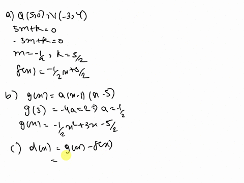 the-sketch-shows-the-graph-of-a-function-f-which-is-a-straight-line-deoned-by-y-mx-k-such-that-the-point-v-lies-on-the-line-and-the-graph-of-a-function-g-which-is-a-parabola-with-vertex-r-the-straight