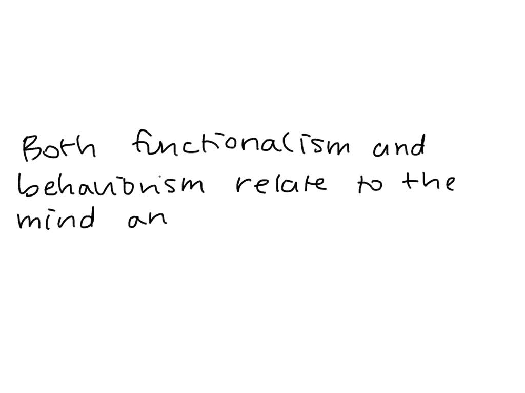 SOLVED: a key difference between functionalism and structuralism was ...