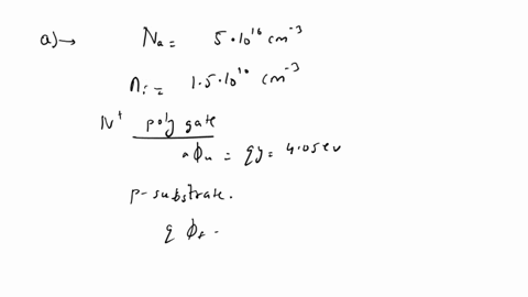 help-consider-an-ideal-mos-capacitor-fabricated-on-a-p-type-silicon-with-a-doping-of-na-5-1016cm-3-with-an-oxide-thickness-of-2-nm-and-an-n-poly-gate-awhat-is-the-flat-band-voltage-vfb-of-th-77631